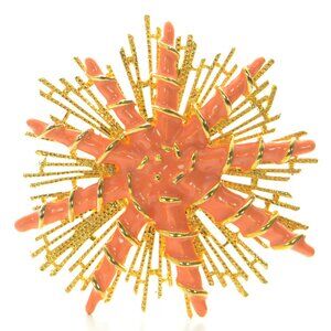 Vintage Kenneth Jay Lane KJL Enamel Starburst Pin Brooch